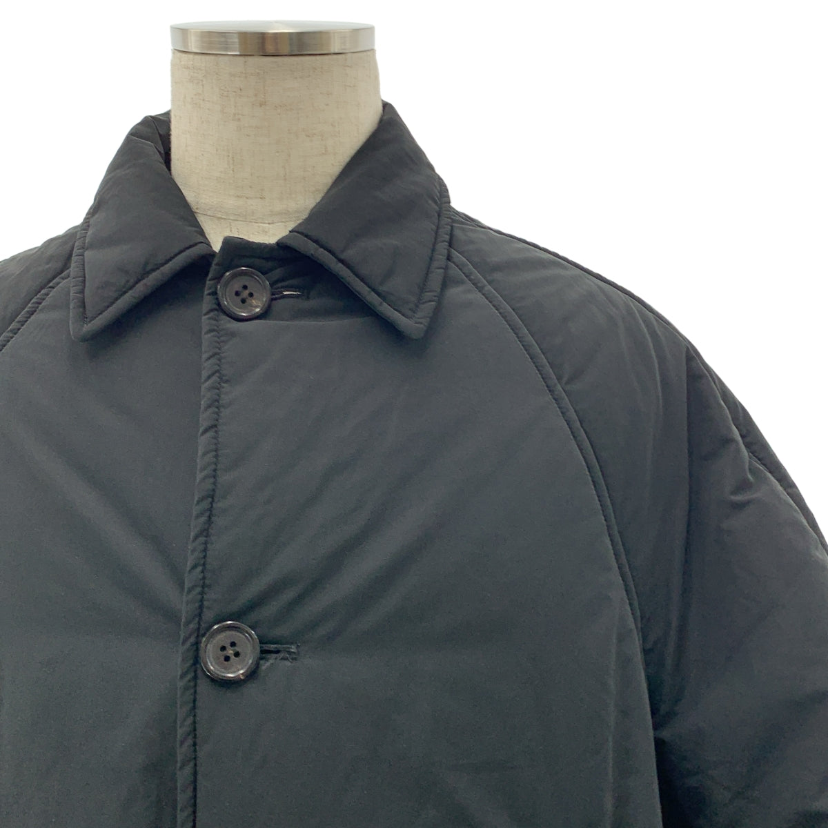 UNDER COVER / 언더 커버 | Polyester Switching Knit Mod Coat / 다른 소재 전환 도킹 니트 싱글 오버코트 / 총 안감 | 1 | 맨즈