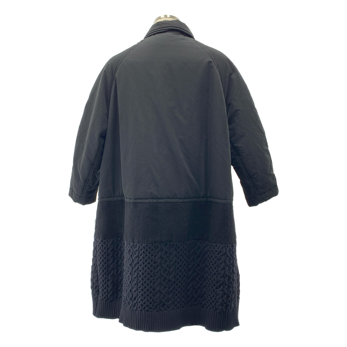 UNDER COVER / 언더 커버 | Polyester Switching Knit Mod Coat / 다른 소재 전환 도킹 니트 싱글 오버코트 / 총 안감 | 1 | 맨즈