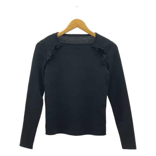 FOXEY | Freesia ruffle wool knit top | 38 | Women's