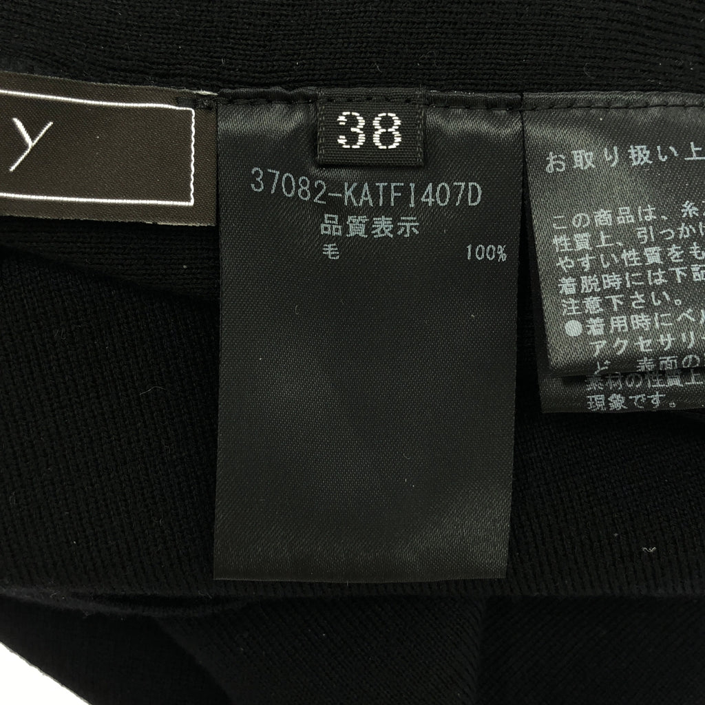 FOXEY | 小蒼蘭荷葉邊羊毛針織上衣 | 38 | 黑色 | 女款