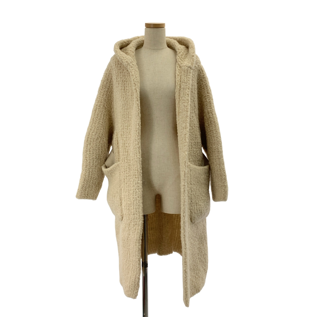 Drawer / ドゥロワー | 3Gミラノ編みフーデッドニットコート |