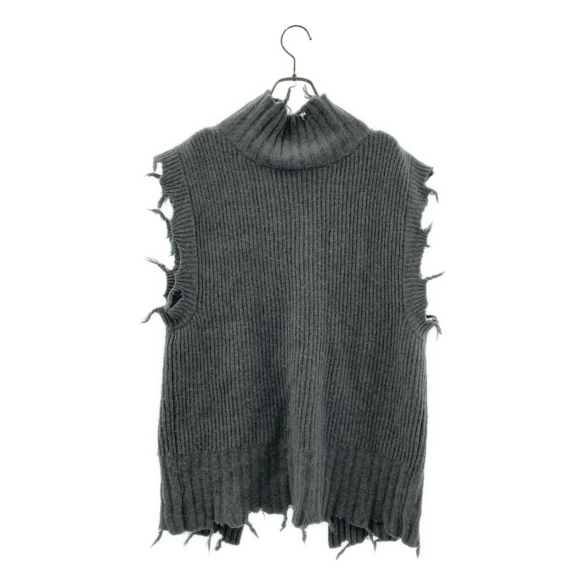 PERVERZE / 퍼버즈 | 2way 데미지 니트 베스트 |