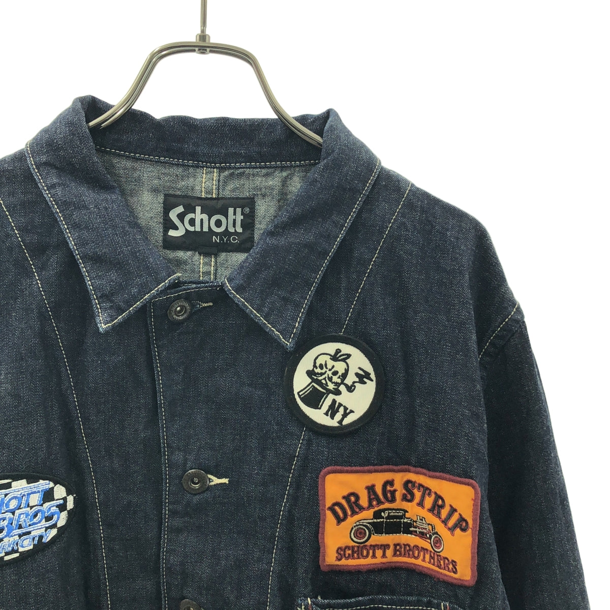 ジャケット・アウター Schott OLD DENIM WORK JACKET SCHOTT / ショット | OLD DENIM WORK ワッペンカスタム オールド