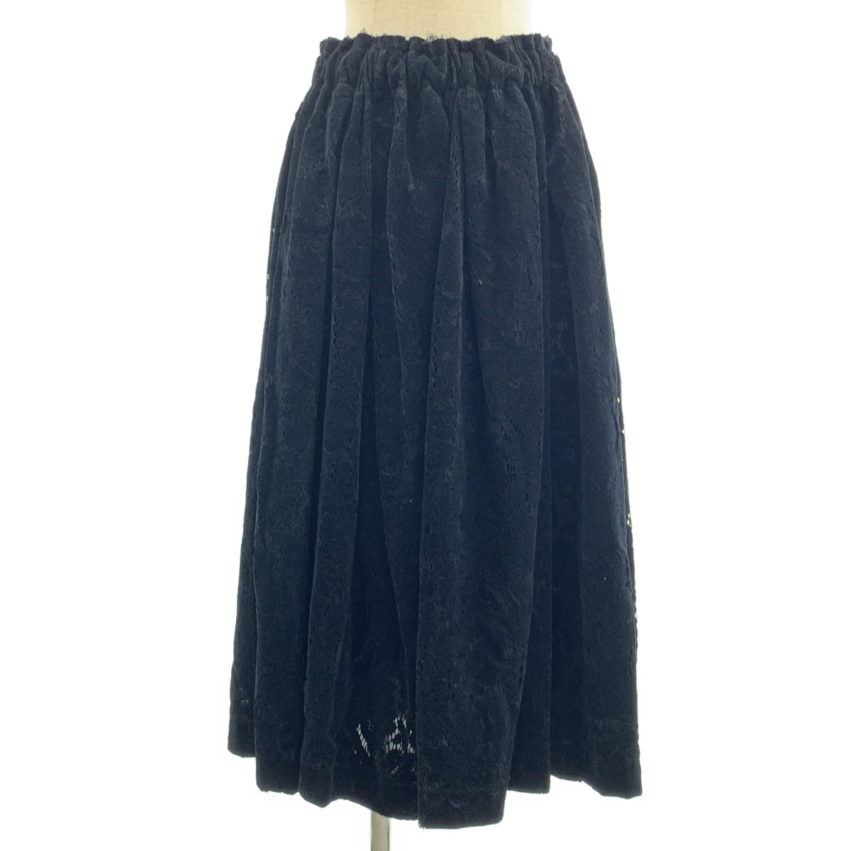 COMME des GARCONS / コムデギャルソン | 2020AW | コットン 断ち切り カットワーク レース ドローストリング ボリューム スカート | S | レディース