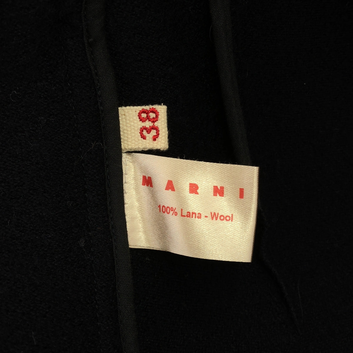 MARNI / 마르니 | 울 쇼트 코트 | 38 | 네이비 | 여성