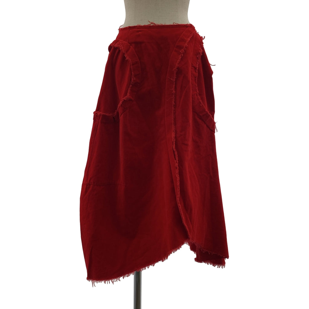 COMME des GARCONS / 컴데 갤슨 | 2004SS | 염색 가공 컷오프 인사이드 아웃 스커트 | M | 여성