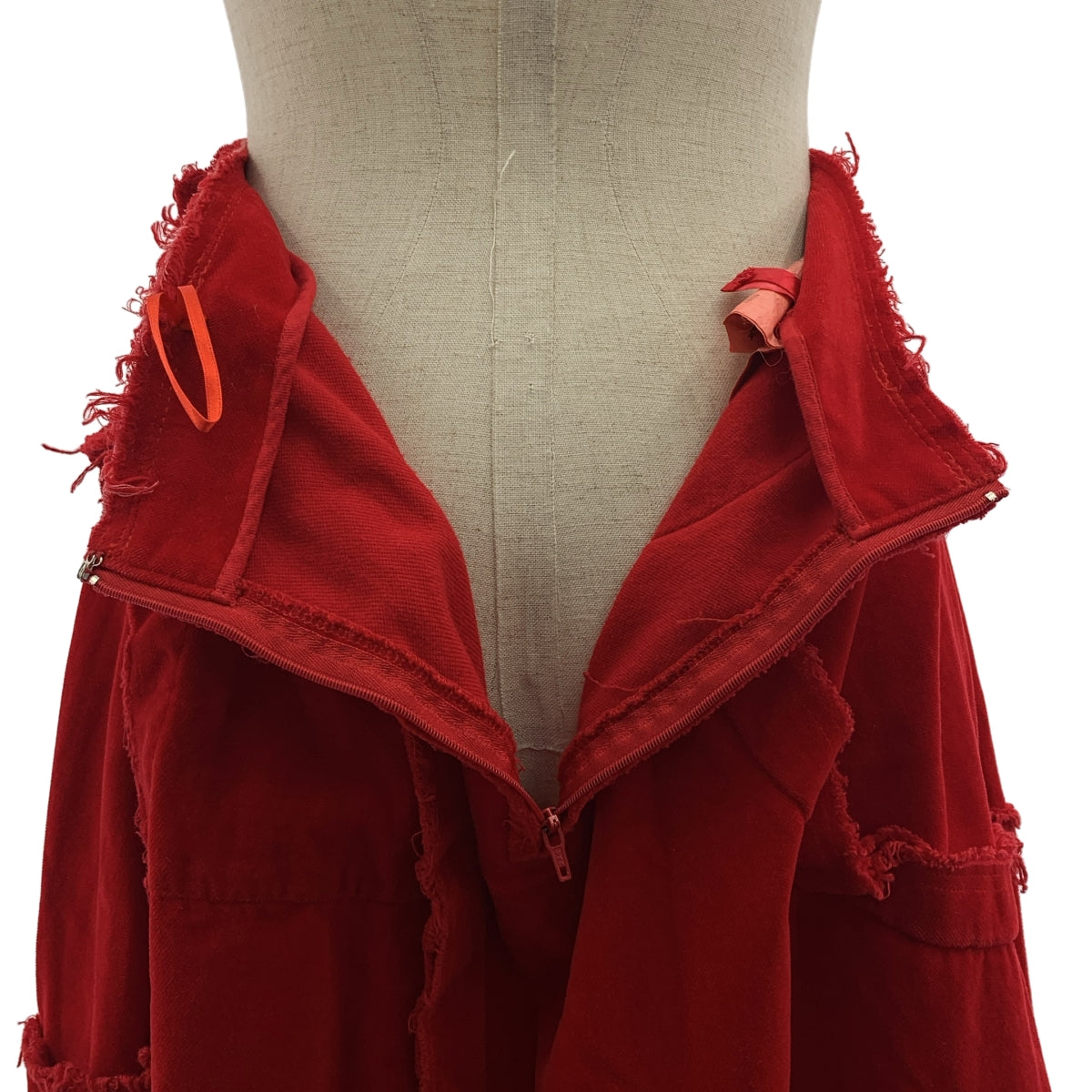 COMME des GARCONS / 컴데 갤슨 | 2004SS | 염색 가공 컷오프 인사이드 아웃 스커트 | M | 여성