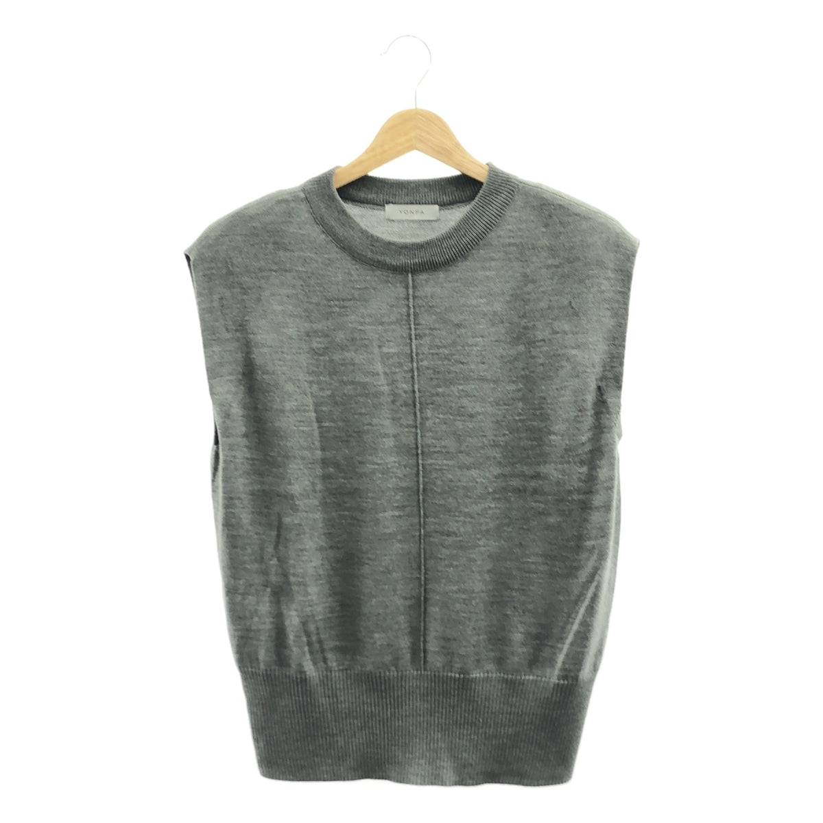 YONFA / ヨンファ | 2024SS | shoulder pad vest ショルダーパッド ニット ベスト | F | グレー | レディース