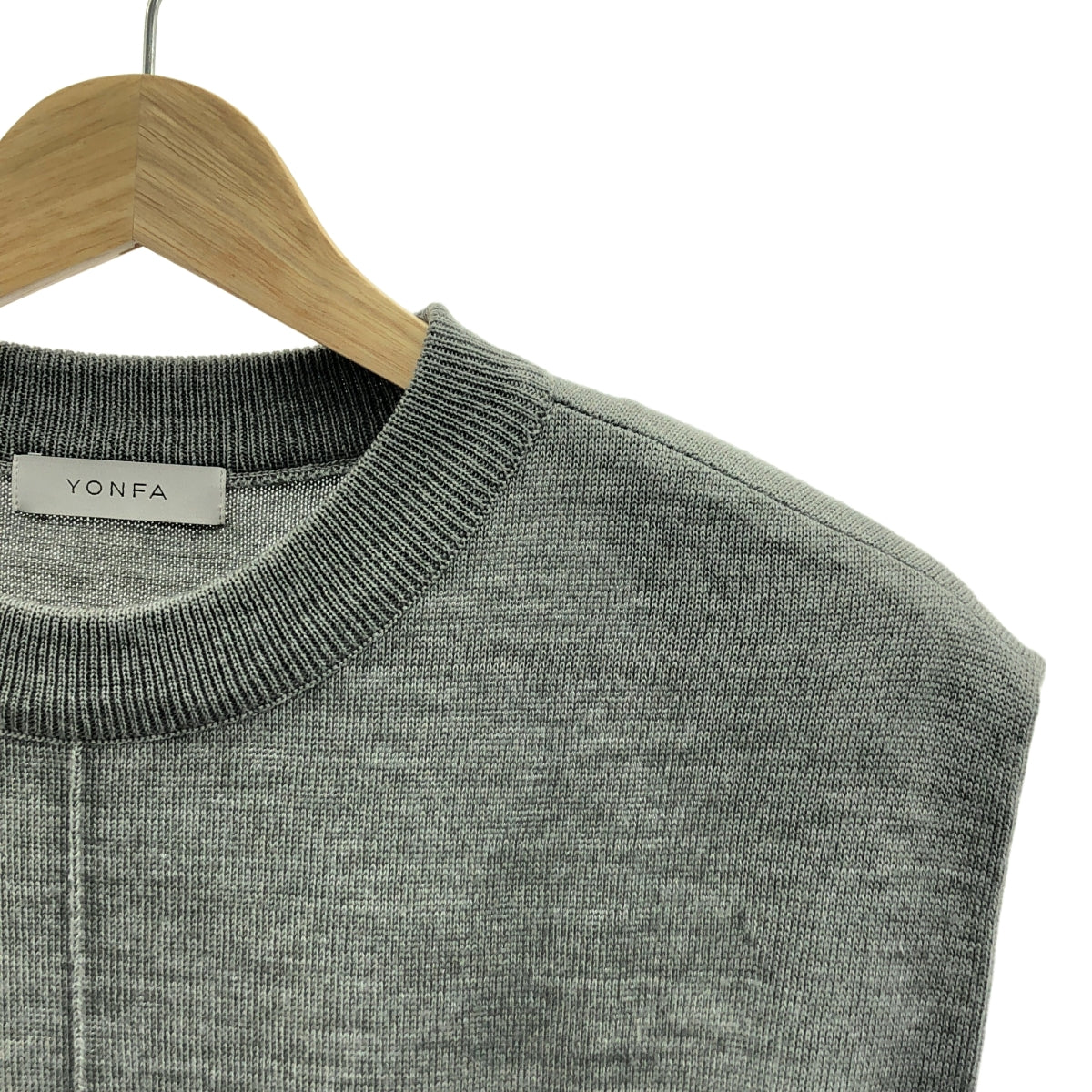 YONFA / ヨンファ | 2024SS | shoulder pad vest ショルダーパッド ニット ベスト | F | グレー | レディース