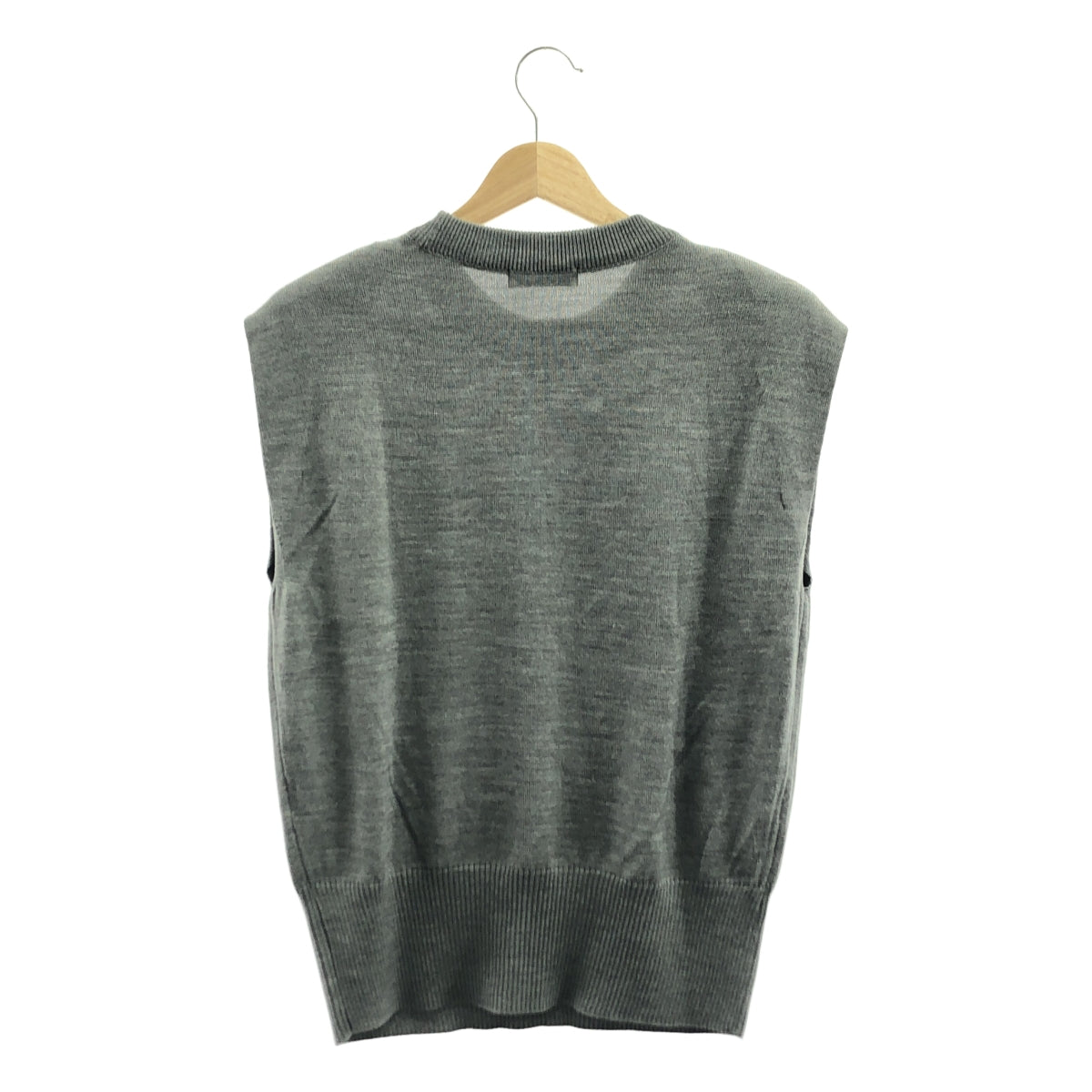 YONFA / ヨンファ | 2024SS | shoulder pad vest ショルダーパッド ニット ベスト | F | グレー | レディース