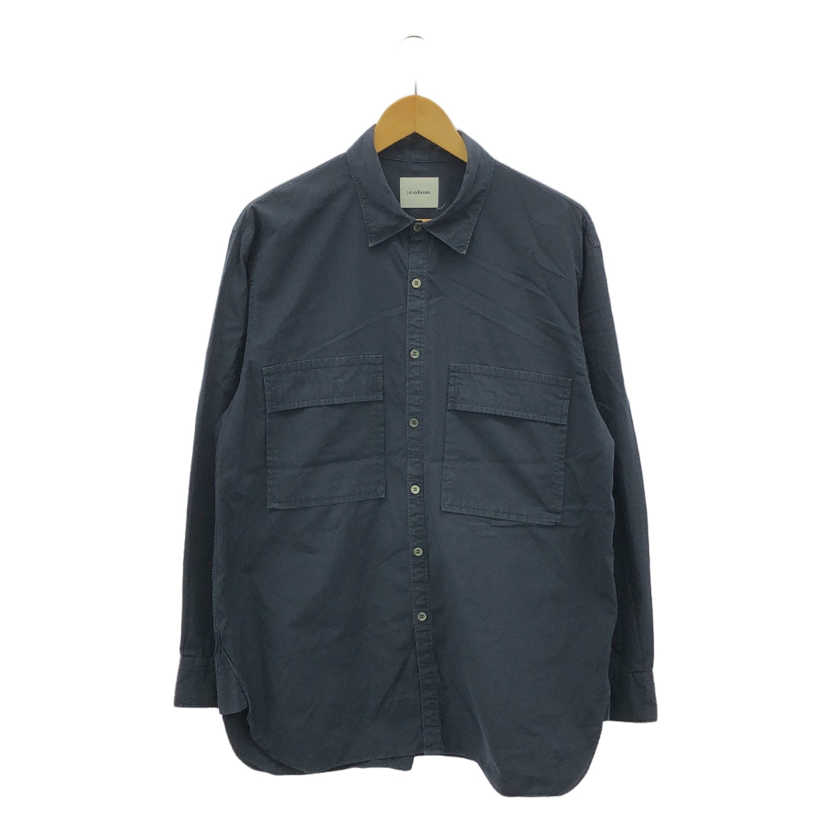 :colon / コロン | CSH-4 Wpocket Shirt ダブルポケット ブロード シャツ | 5 | ネイビー | メンズ
