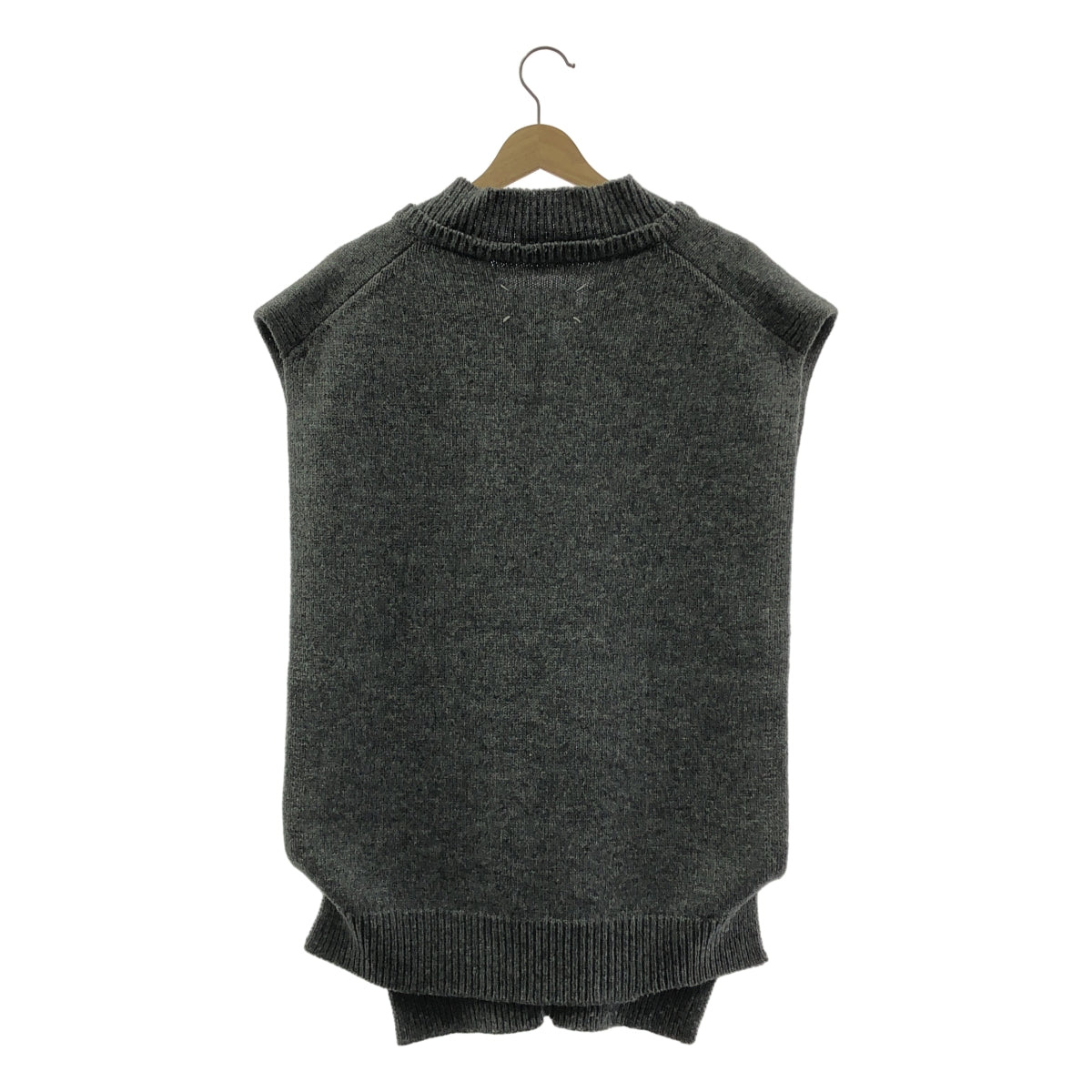 Maison Margiela / メゾンマルジェラ | 2023AW | ウール リネン オーバーサイズ レイヤードVネック タバード ニットベスト | S | メンズ
