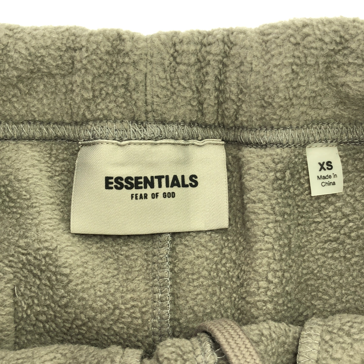 【美品】  FOG ESSENTIALS / エフオージーエッセンシャルズ | ロゴパッチ フリースパンツ | XS | グレー | メンズ