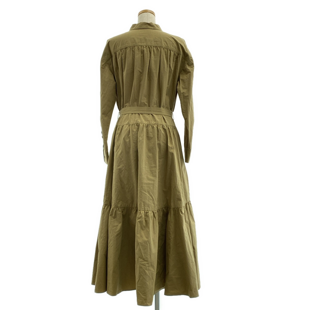 CASA FLINE / カーサフライン | ベルテッド ギャザー ボリューム ポケット付き シャツ ワンピース | F | レディース