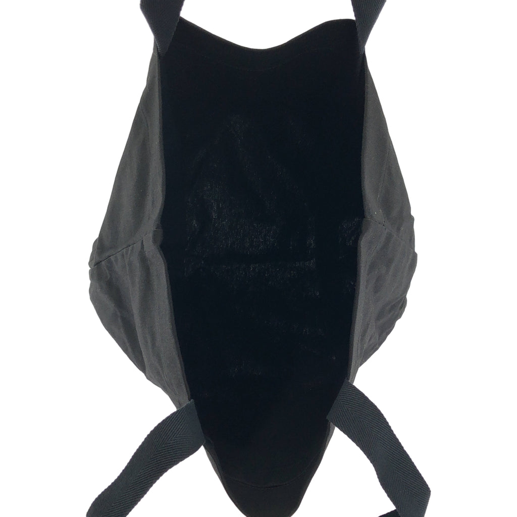 【美品】  YOHJI YAMAMOTO / ヨウジヤマモト | ロゴプリント キャンバス トートバッグ | ブラック | レディース