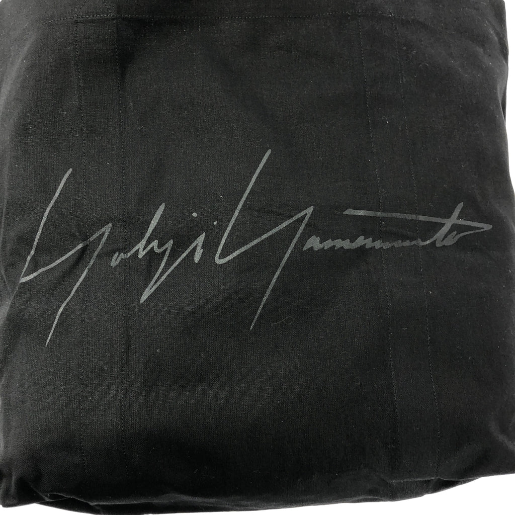 【美品】  YOHJI YAMAMOTO / ヨウジヤマモト | ロゴプリント キャンバス トートバッグ | ブラック | レディース
