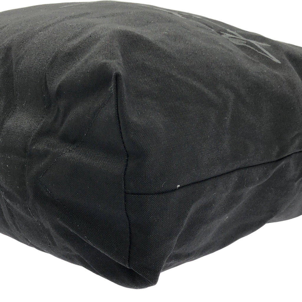 【美品】  YOHJI YAMAMOTO / ヨウジヤマモト | ロゴプリント キャンバス トートバッグ | ブラック | レディース
