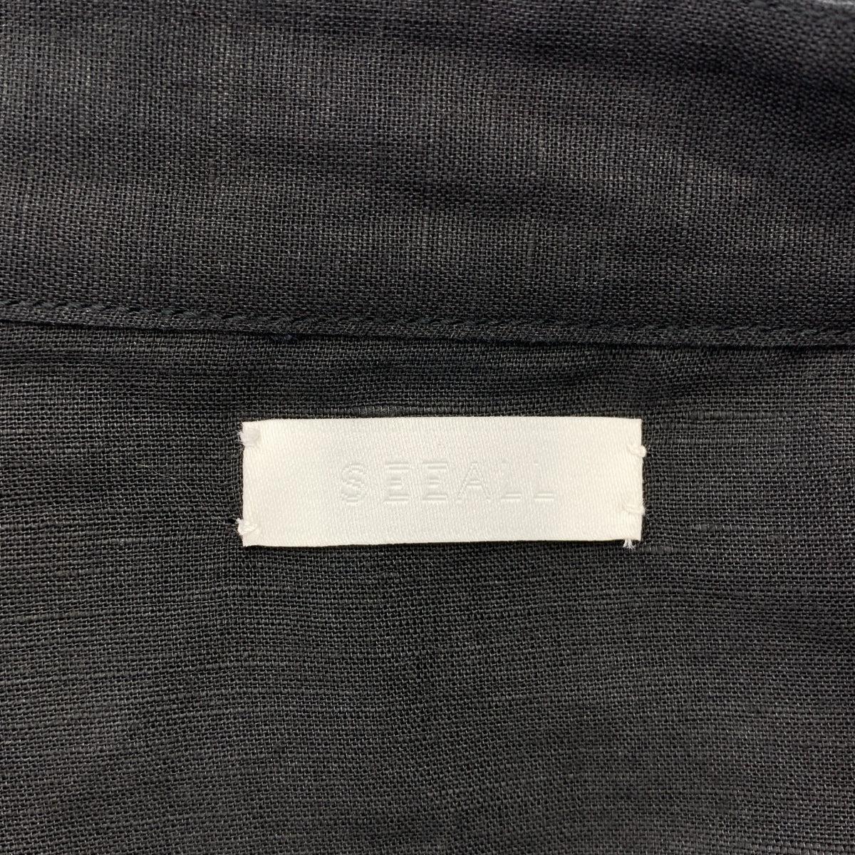 SEEALL | 亞麻褶皺罩衫洋裝 | 尺寸 36 | 女款