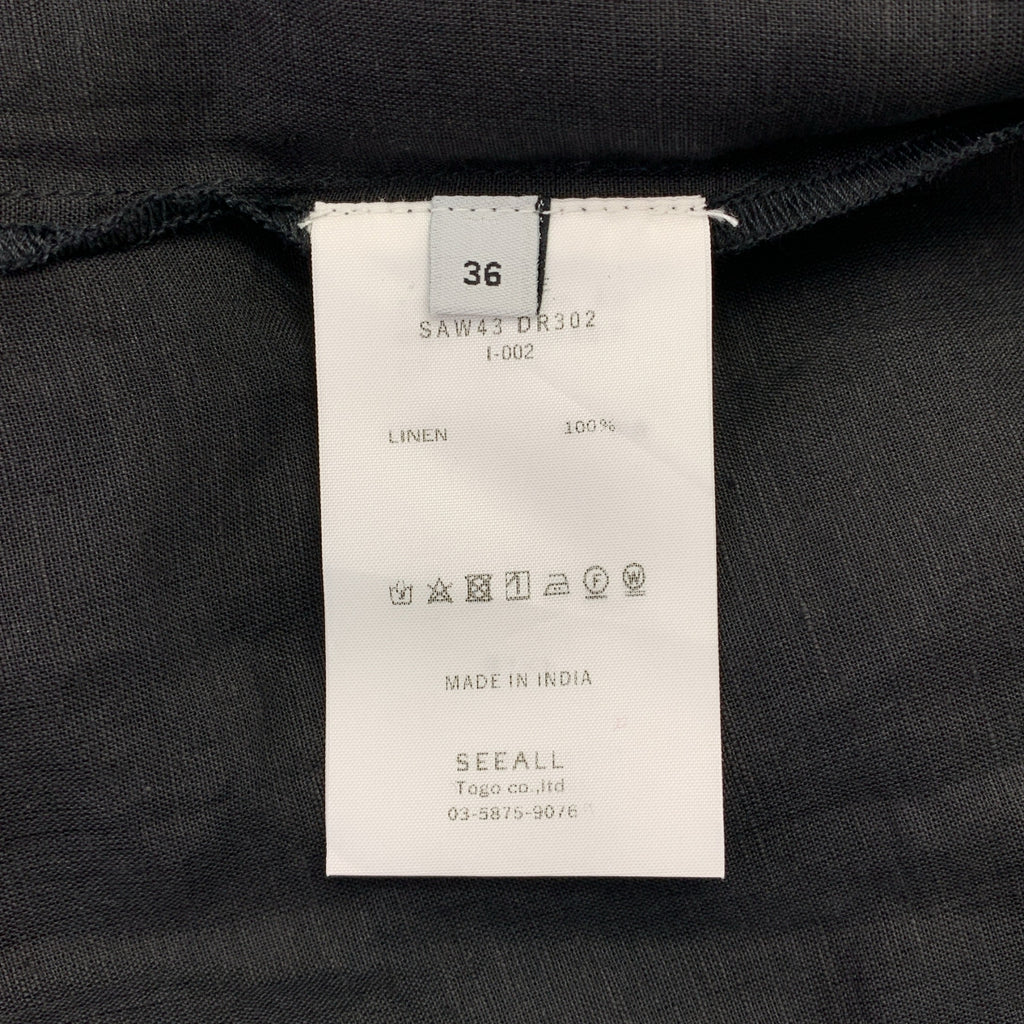 SEEALL / 시올 | 린넨 개더 스모크 드레스 원피스 | 36 | 여성