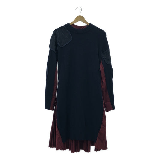 sacai / Sacai |透明肘部貼片褶皺襯衫裙 | 3 |女性的
