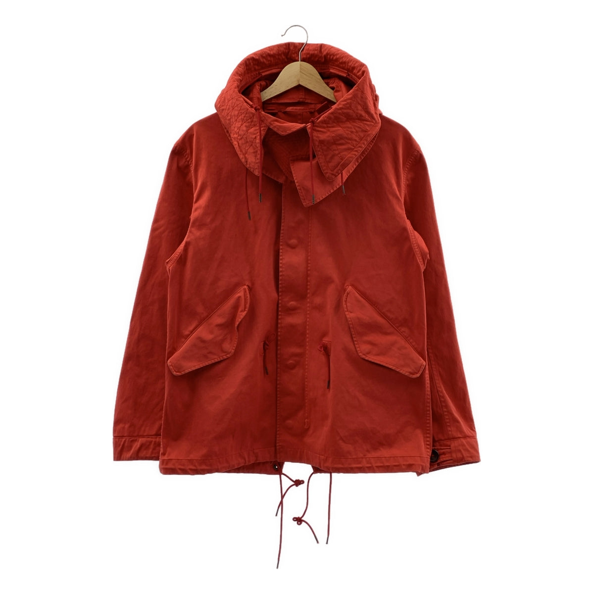 Ten c / テンシー | Short Parka /  ショート パーカー ドローストリング ジャケット | 46 | レッド | メンズ
