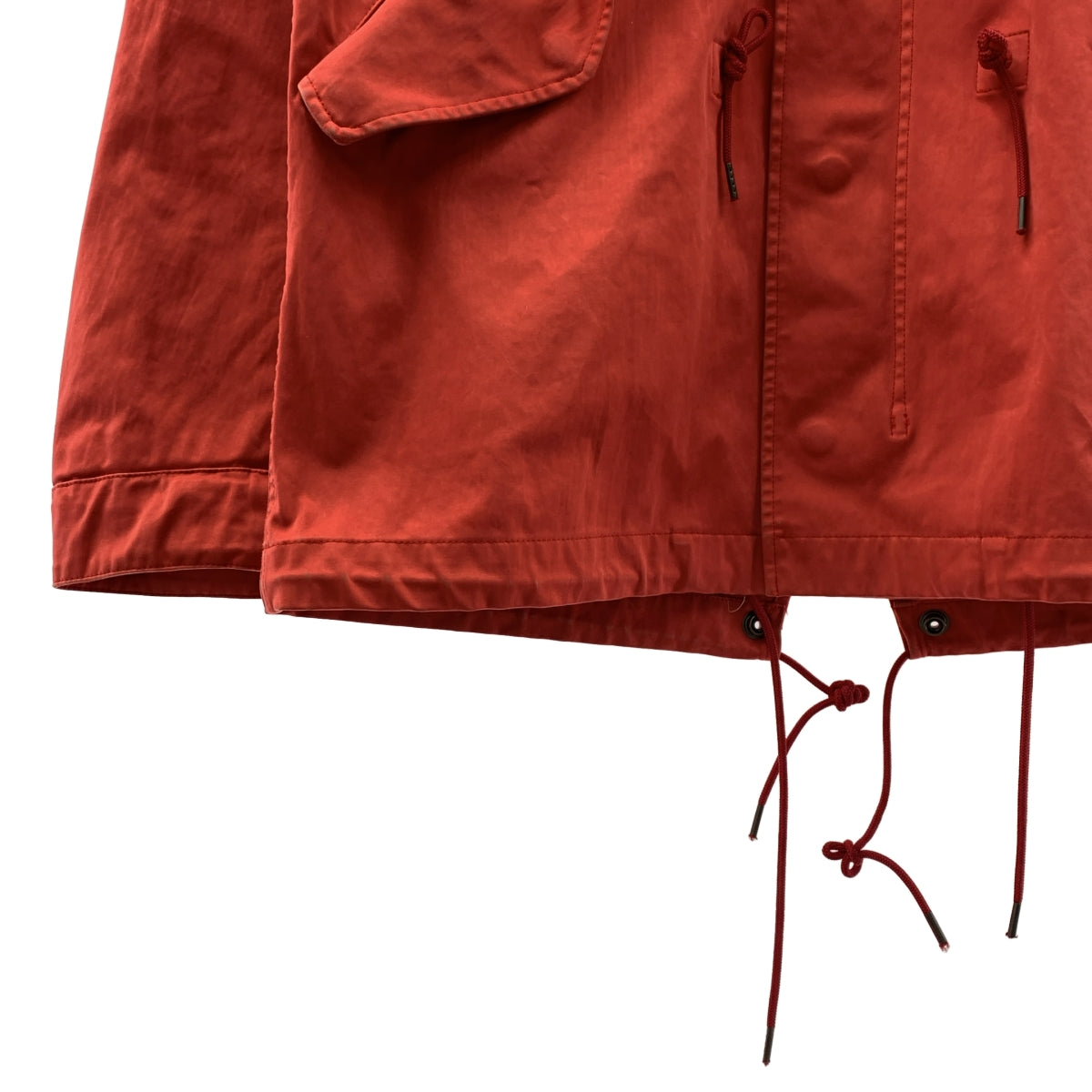 Ten c / テンシー | Short Parka /  ショート パーカー ドローストリング ジャケット | 46 | レッド | メンズ
