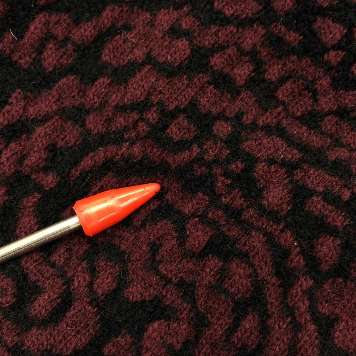 Christian Wijnants / 기독교 와이넌츠 | 울 혼합 레오파드 롱 니트 카디건 | S | 레드/블랙 | 여성