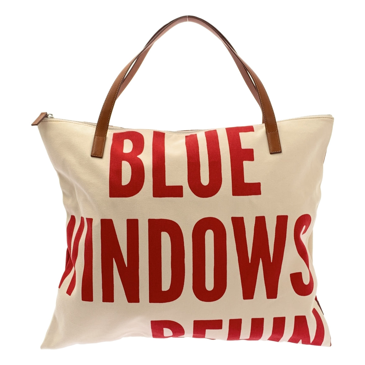 JIL SANDER / ジルサンダー | ZIP TOTE MD / ロゴ レザーハンドル キャンバス トートバッグ / ユニセックス | U | メンズ