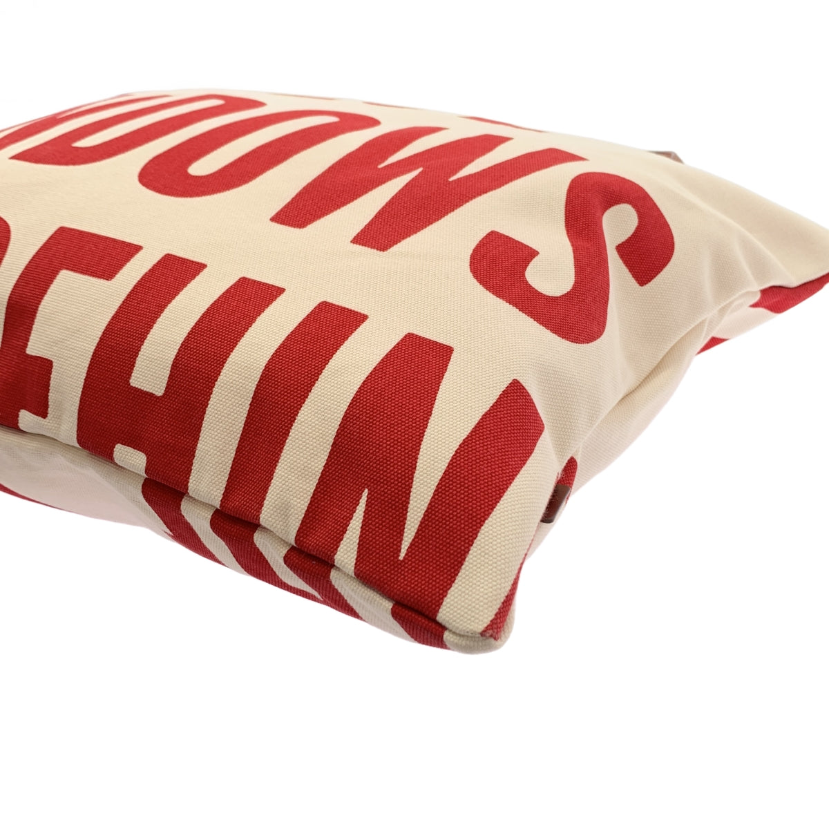 [狀況極佳] JIL SANDER ZIP TOTE MD / 標誌皮革手柄帆布托特包 / 男女通用 | U | 本色/波爾多紅 | 男士