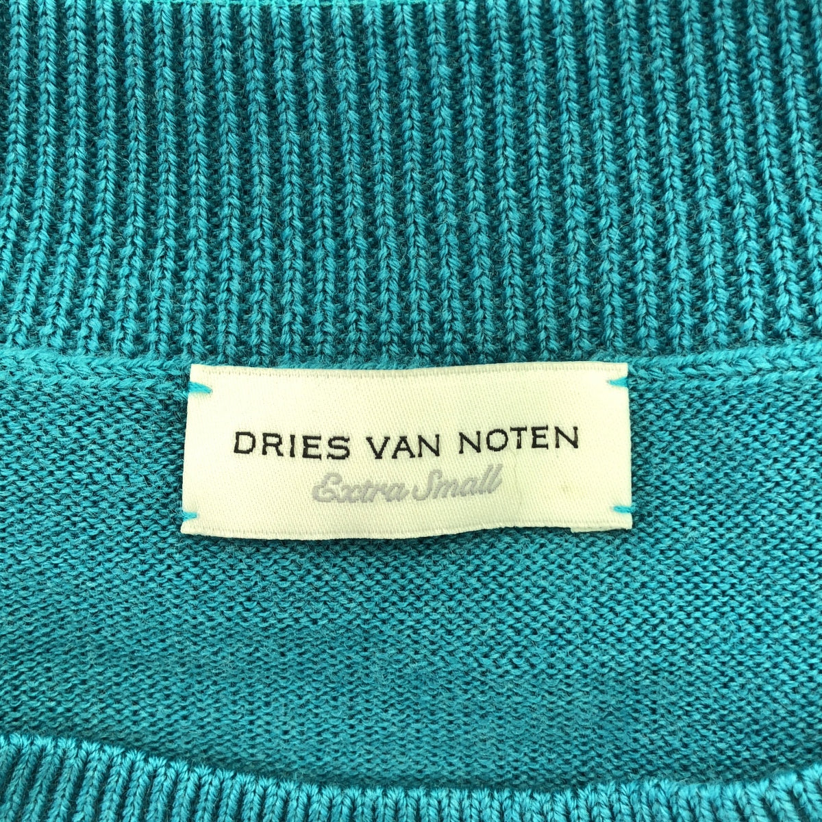 DRIES VAN NOTEN / 드리스 반 노텐 | 울 크루넥 라글란 슬리브 니트 | XS | 블루 시스템 | 여성