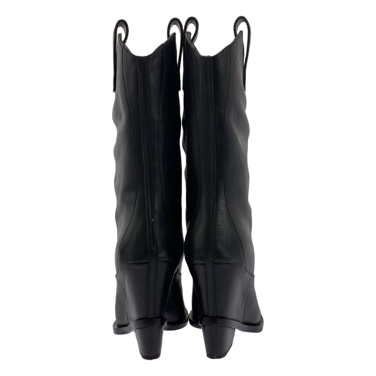 Giuseppe Zanotti / ジュゼッペザノッティ | ウェッジソール レザー ウエスタンブーツ | 36 | ブラック | レディース