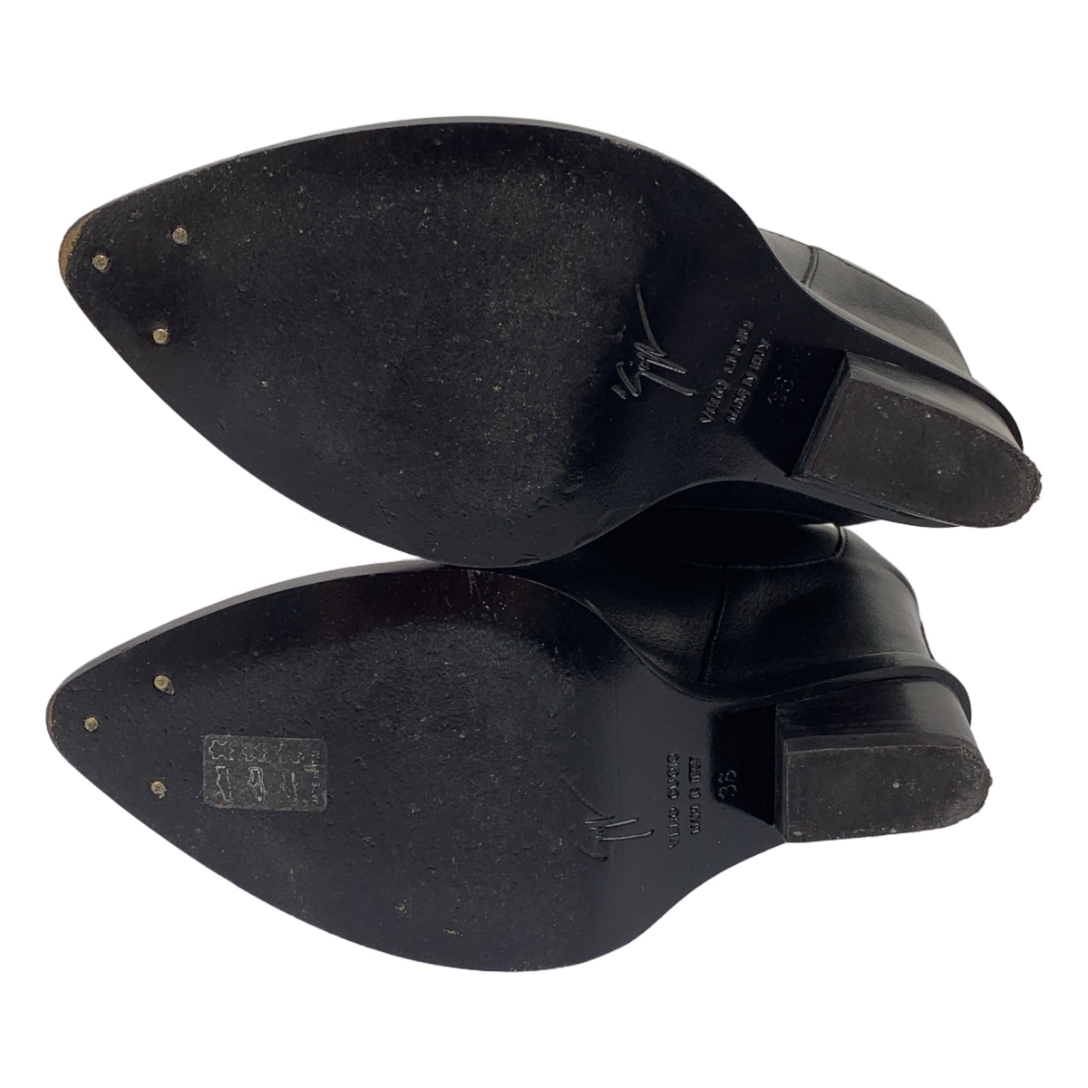 Giuseppe Zanotti / 주세페 자노티 | 웨지 솔 가죽 웨스턴 부츠 | 36 | 블랙 | 여성