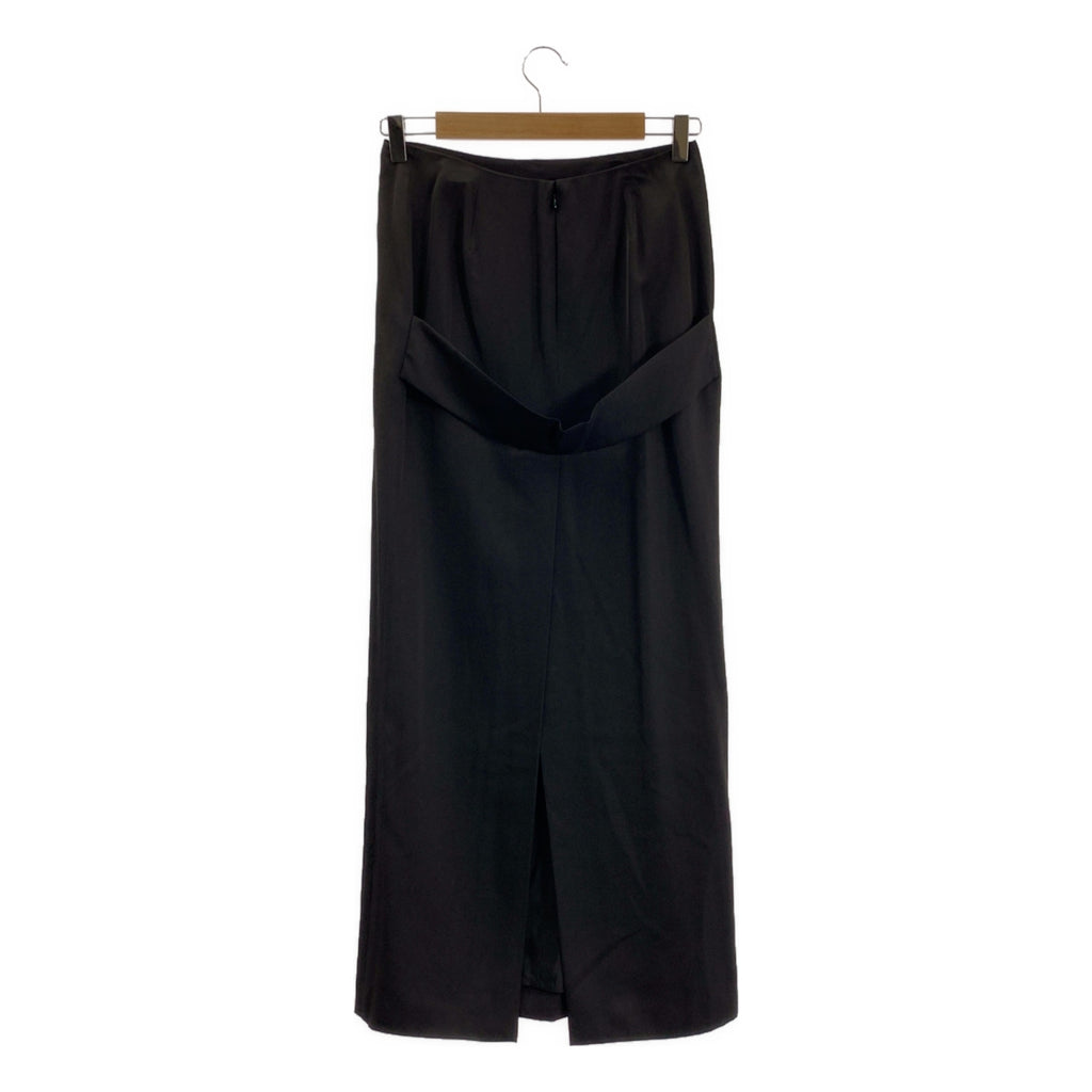 Jean Paul Gaultier / 장폴 고르티에 | FEMME / 트리아세테이트 실크 백 슬릿 롱 스커트 | 38 | 차콜 | 여성