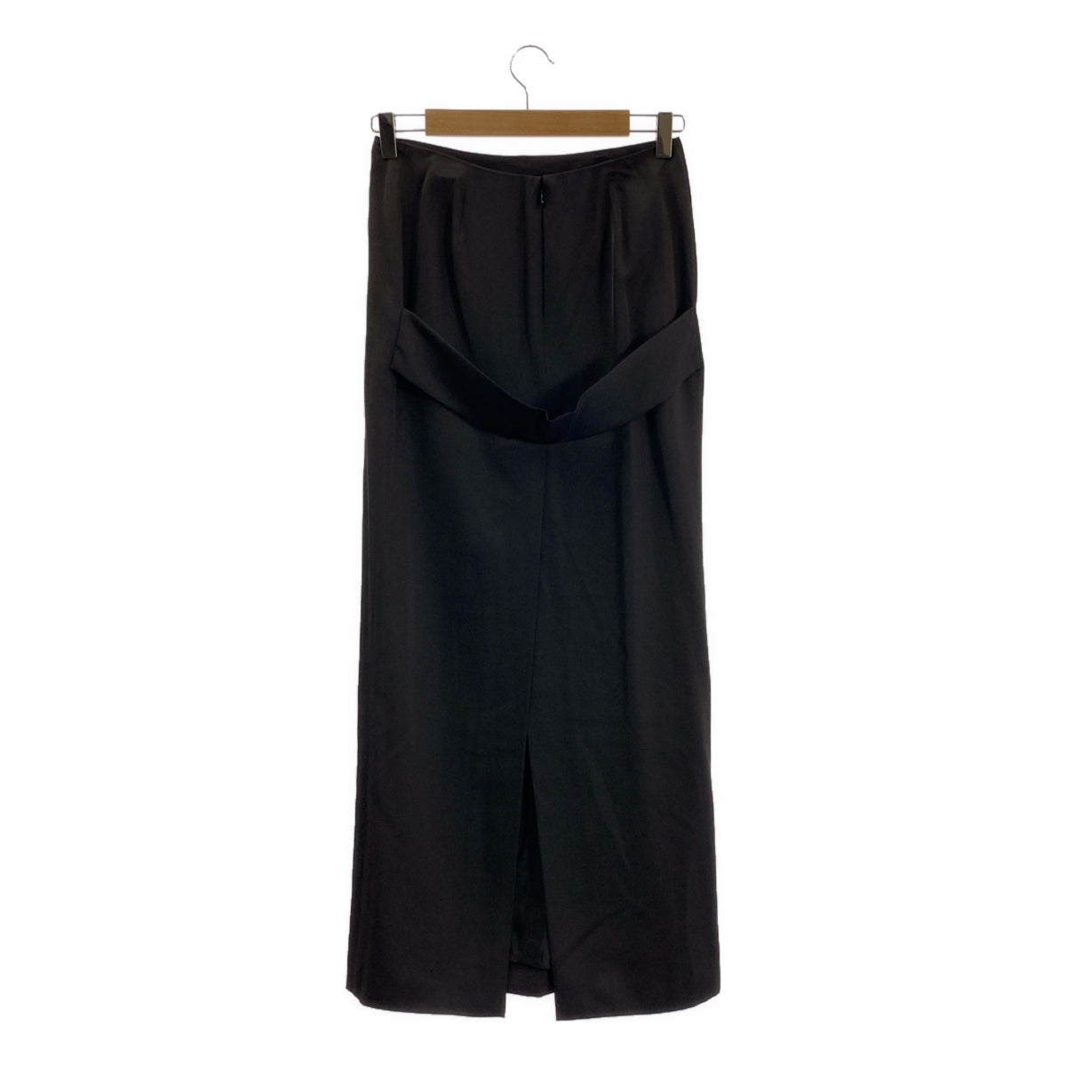 Jean Paul Gaultier / ジャンポール・ゴルチエ | FEMME / トリアセテート シルク バックスリット ロングスカート | 38 | チャコール | レディース