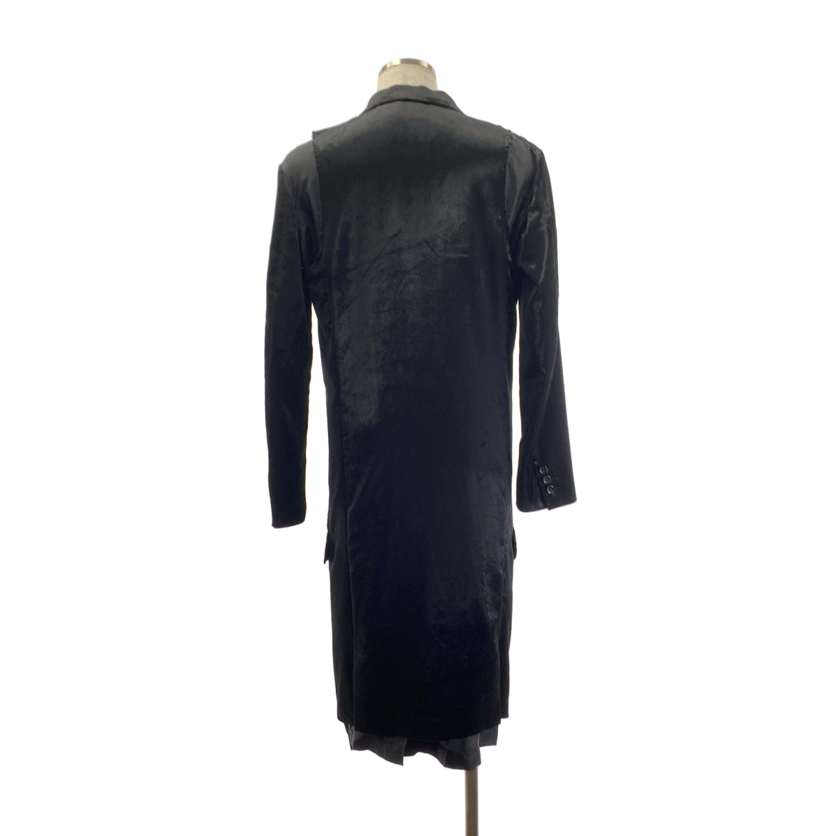 COMME des GARCONS HOMME PLUS / 콤데 갤슨 옴플루스 | 2019AW | 벨루어 레이어드 컷오프 롱 재킷 코트 | S | 남성