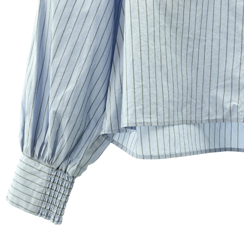 UNFILO / アンフィ―ロ | コットン ストライプ クロップドシャツ | M | レディース