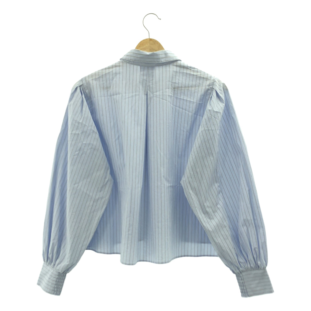 UNFILO / アンフィ―ロ | コットン ストライプ クロップドシャツ | M | レディース