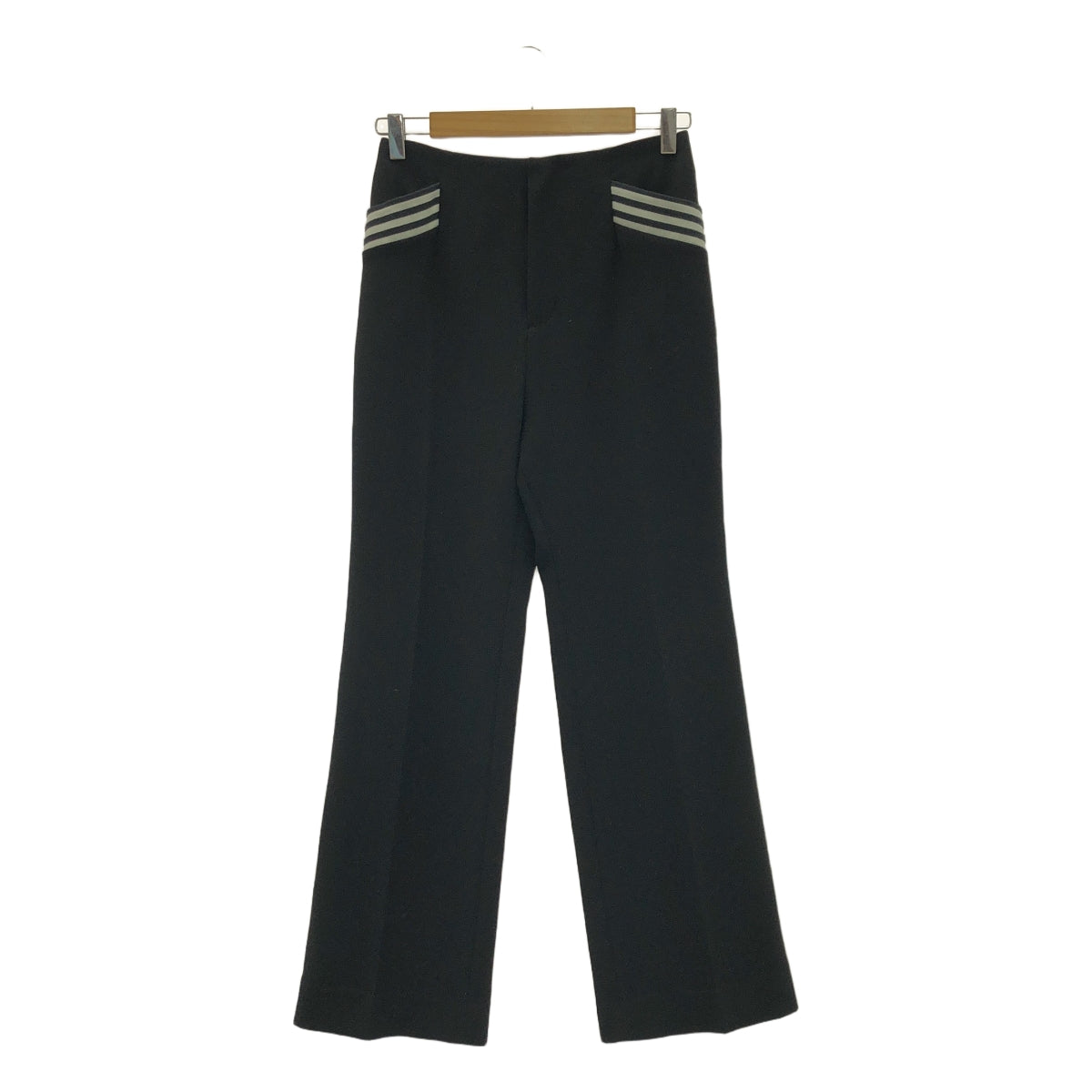 BORDERS at BALCONY / ボーダーズアットバルコニー | BORDER POCKET TWILL PANTS パンツ | 38 | ブラック/ホワイト | レディース