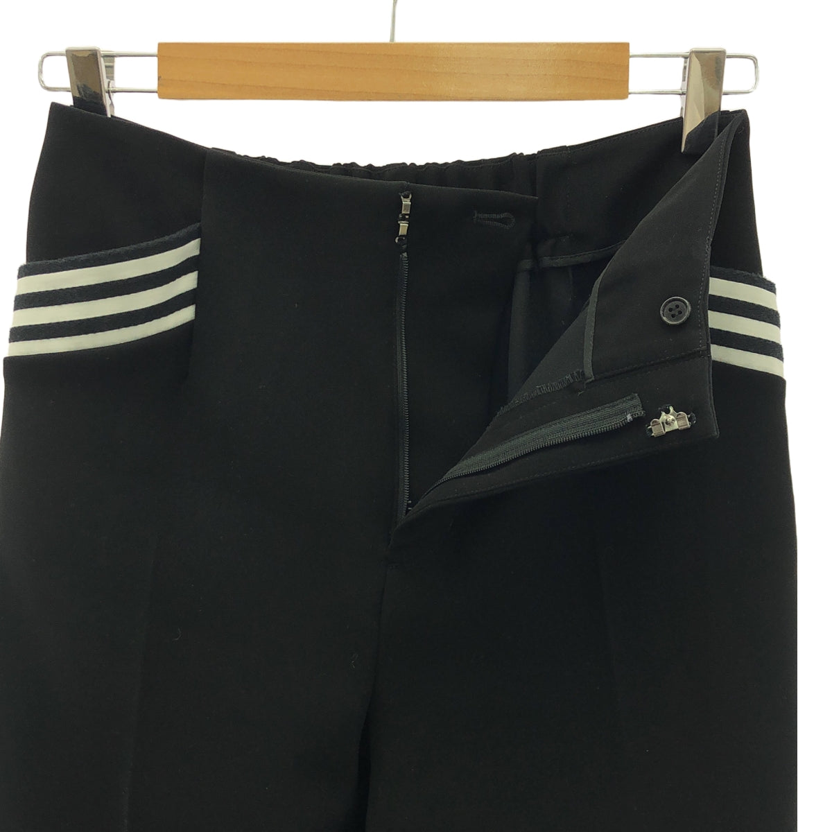 BORDERS at BALCONY / ボーダーズアットバルコニー | BORDER POCKET TWILL PANTS パンツ | 38 | ブラック/ホワイト | レディース
