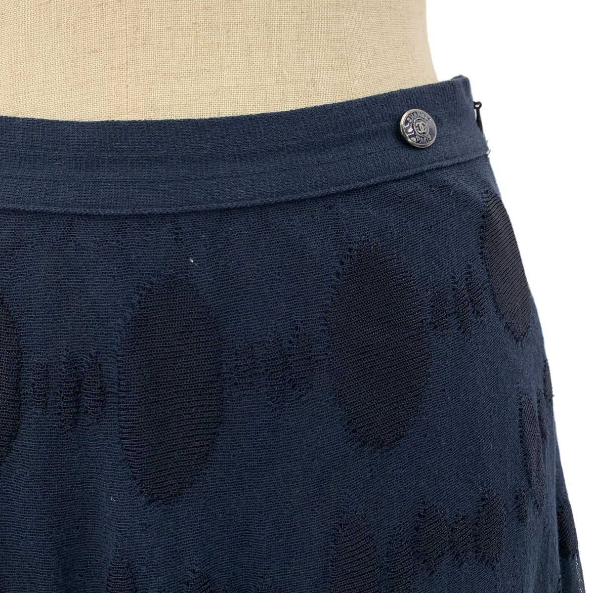 CHANEL / シャネル | ポルカドット シアー ロング フレアスカート |