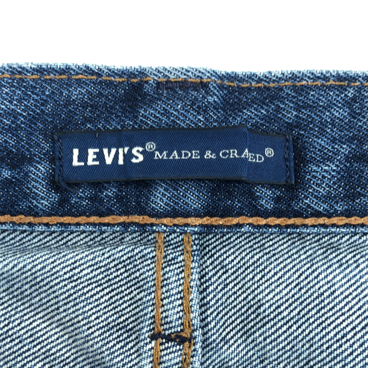 LEVI'S MADE &amp; CRAFTED / 리바이스 메이드&amp;크래프트드 | 501 TAPER / 데미지 가공 가죽 패치 세르빗치 데님 팬츠 | 28 | 맨즈