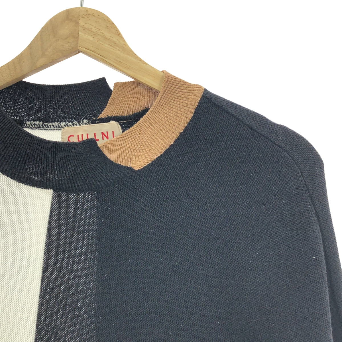 CULLNI | 多色蝙蝠針織套頭衫 | 0 碼 | 黑色/棕色/白色 | 男款