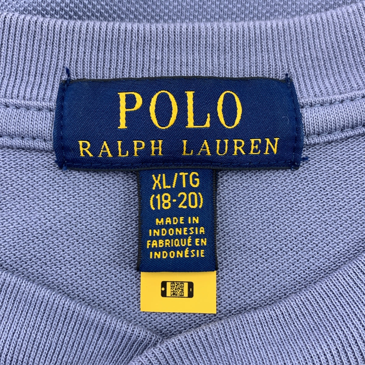 POLO RALPH LAUREN / 폴로 랄프 로렌 | 원포인트 포니 헨리넥 롱 티셔츠 컷소우 | XL | 블루 | 여성