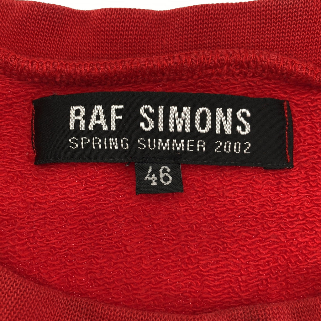 RAF SIMONS / ラフシモンズ | 2002SS | テロ期 メッセージパッチ ラグランスリーブ スウェット | 46 | メンズ