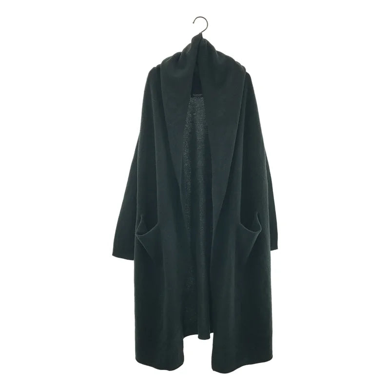 Tomorrowland MACPHEE / トゥモローランドマカフィー | ウール カシミヤ ボタンレス  ニット カーディガン フーディ コーディガン | S | レディース