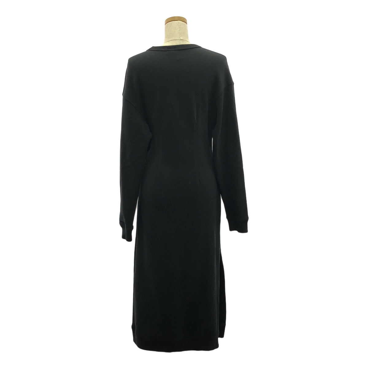 DRIES VAN NOTEN / 드리스 반 노튼 | 슬릿 디자인 스웨트 원피스 | M | 블랙 | 여성