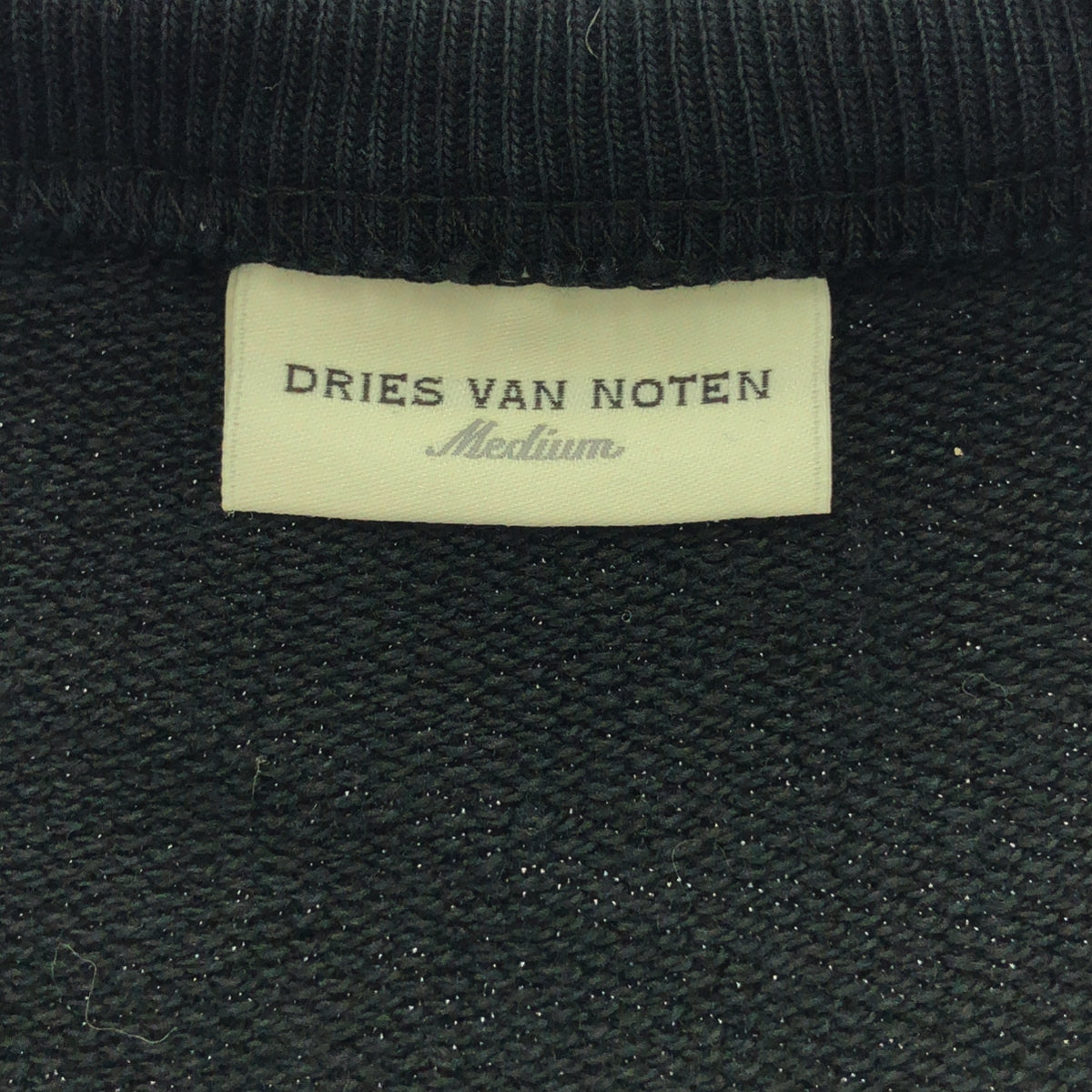 DRIES VAN NOTEN / 드리스 반 노튼 | 슬릿 디자인 스웨트 원피스 | M | 블랙 | 여성