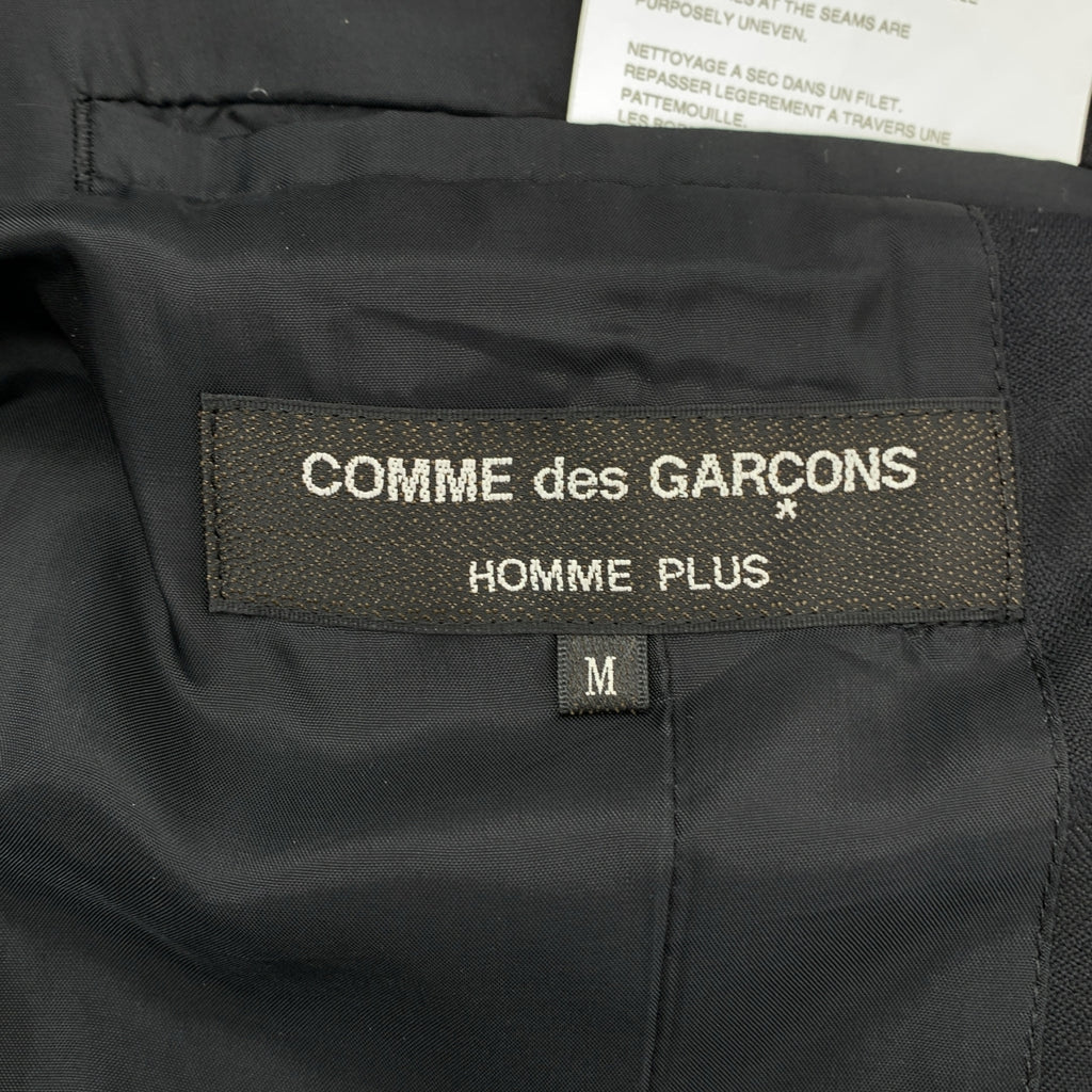 【美品】  COMME des GARCONS HOMME PLUS / コムデギャルソンオムプリュス | 2022SS / AD2021 | 花の存在期 / カモフラージュ ジャガード ウールシルク 短冊ジャケット | M | ブラック | メンズ