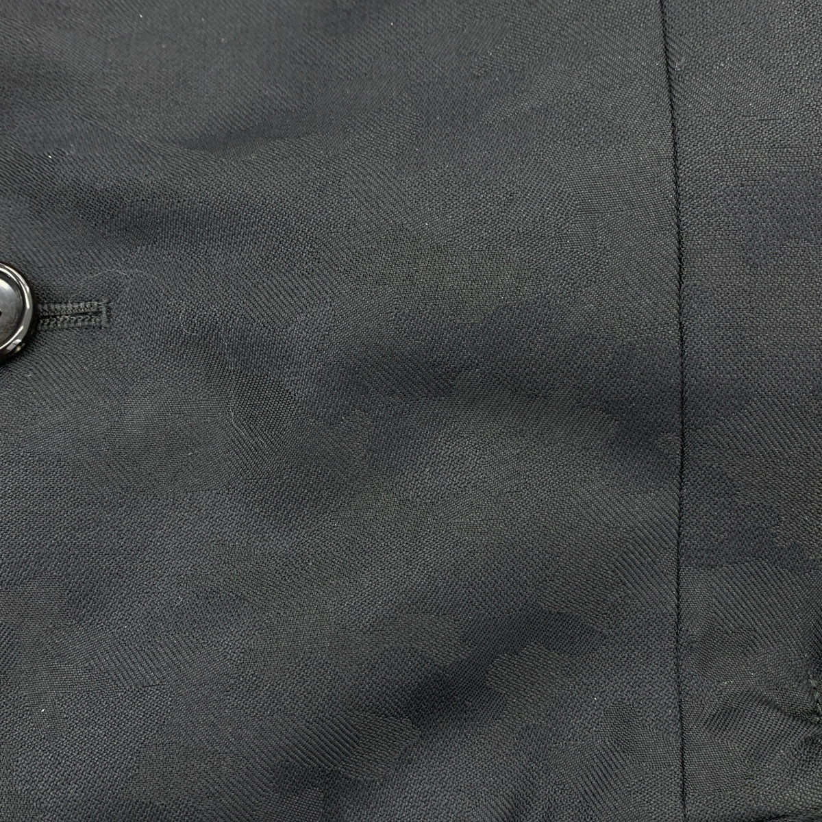 [品相良好] COMME des GARCONS HOMME PLUS | 2022SS / AD2021 | 2022SS / AD2021 |花有期/迷彩提花羊毛絲丹薩克外套|中號 |黑色|男士