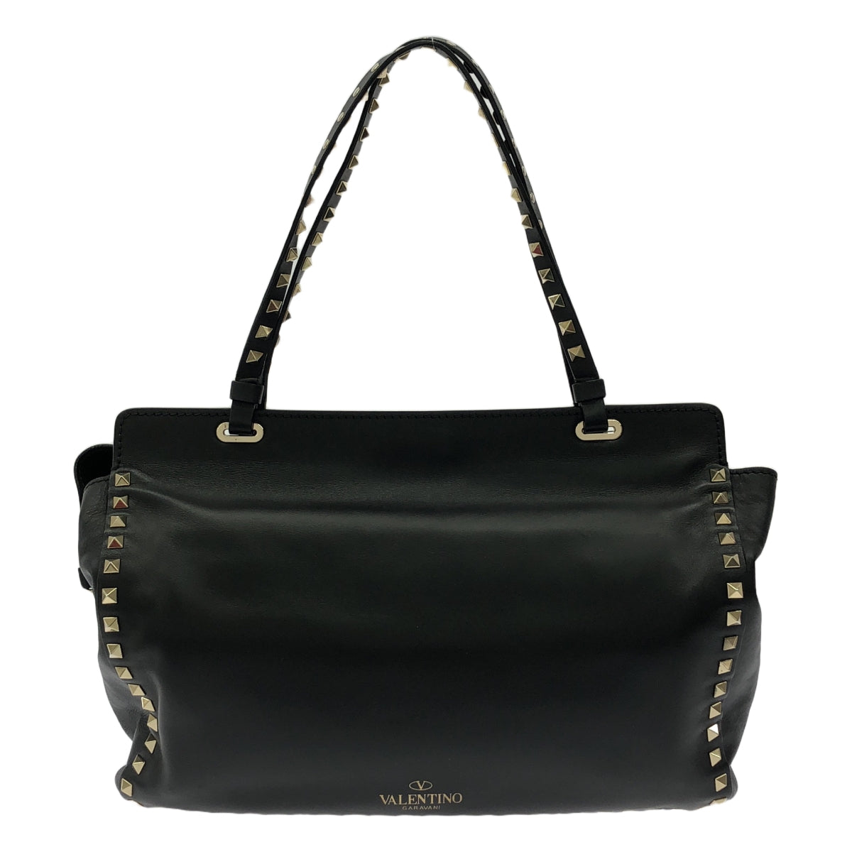 VALENTINO / 발렌티노 | 록 스터드 가죽 2way 숄더백 | 블랙 |